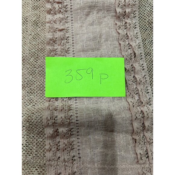 Forever 21 Pink Sheer Cap Sleeve Baby Doll Lace Knit Textured Top Sz Medium - Picture 8 of 9